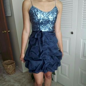 Mignon Blue Sequin Mini Dress